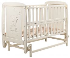 Ліжечко Babyroom Умка DUMO-02 маятник, відкидний бік бук слонова кістка